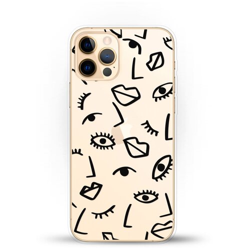фото Силиконовый чехол глаза и губы на apple iphone 12 pro andy & paul