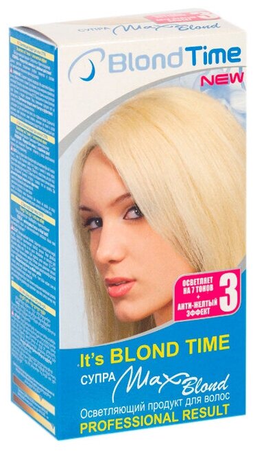 Краска осветлитель для волос Prestige Blond Time Супра Max Blond № 3 140 г