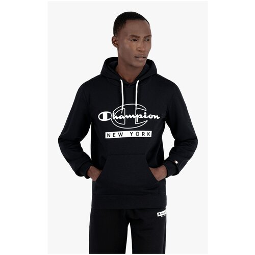 фото Толстовка champion legacy graphic shop authentic hooded sweatshirt черный s 216603-kk001