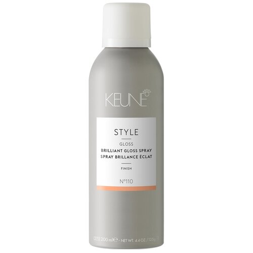 Keune Спрей-блеск Style Brilliant Gloss N°110, слабая фиксация, 200 г, 200 мл keune спрей style dry texturizer n° 61 средняя фиксация 200 г 200 мл