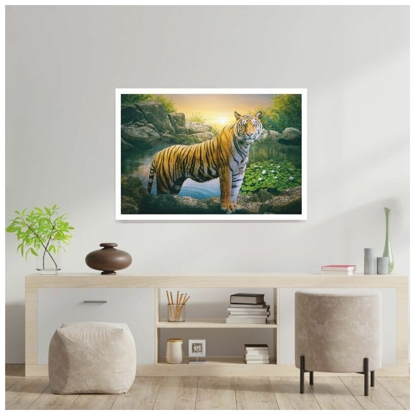 Постер Тигр Тип 4 90х60 см в тубусе ПолиЦентр