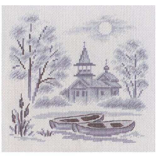 фото Набор для вышивания panna "туман над рекой" 21x21 см
