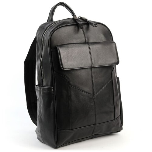 фото Кожаный дорожный рюкзак 8226 блек (115330) piove