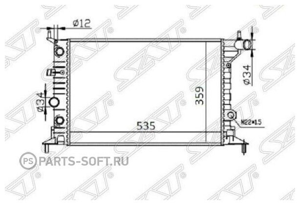 SGOP000196 SAT Радиатор OPEL VECTRA B 1.6/1.8/2.0 95-03