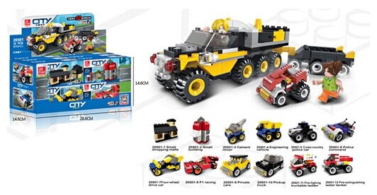 Конструктор набор "Город" техника в ассортименте / конструктор