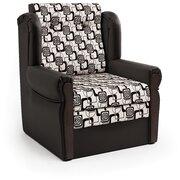 Кресло-кровать Классика М шоколад и ромб