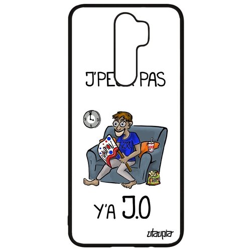 фото Защитный чехол на смартфон // xiaomi redmi note 8 pro // "не могу - олимпийские игры!" юмор картинка, utaupia, белый