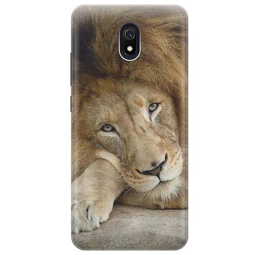 фото Ультратонкий силиконовый чехол-накладка для xiaomi redmi 8a с принтом "спокойный лев" gosso