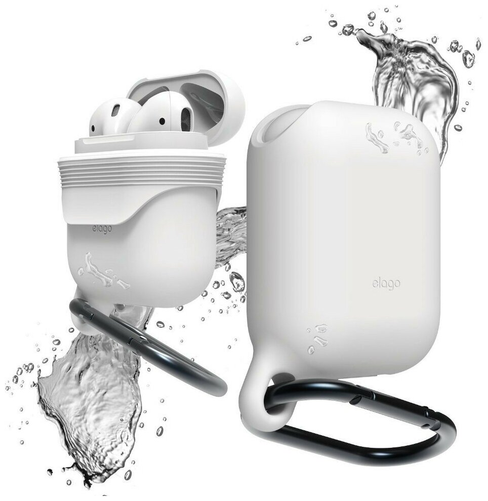фото Водонепроницаемый чехол Elago AirPods Waterproof Hang Case для AirPods, цвет Белый (EAPWF-WH) EAPWF-WH