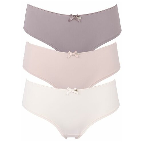 фото Трусы pretty polly, 3 шт., размер l, белый, розовый, мультиколор