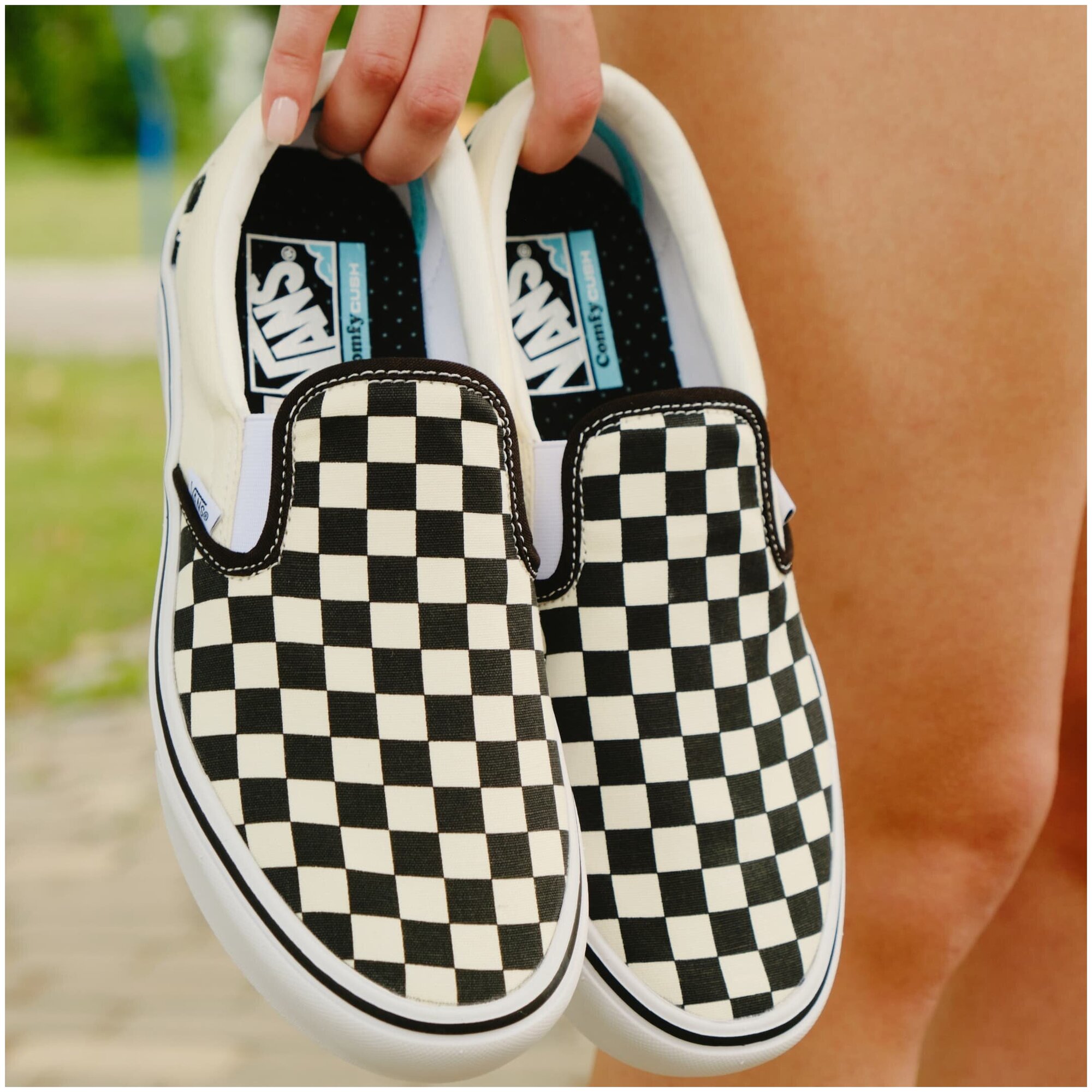 comfycush checkered vans