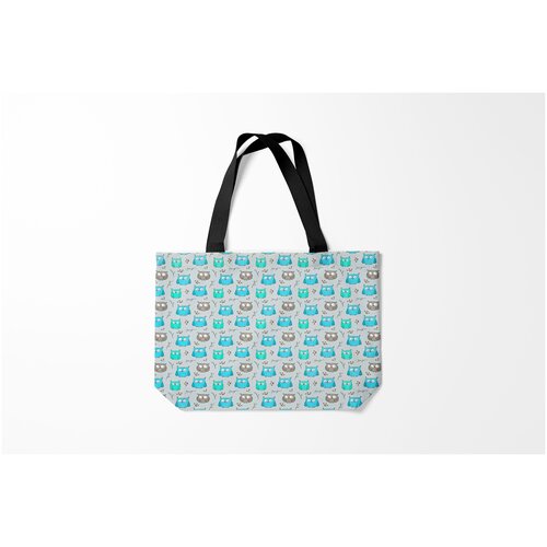 фото Сумка-шоппер / 46х35 см / птицы / совы совята burnettie