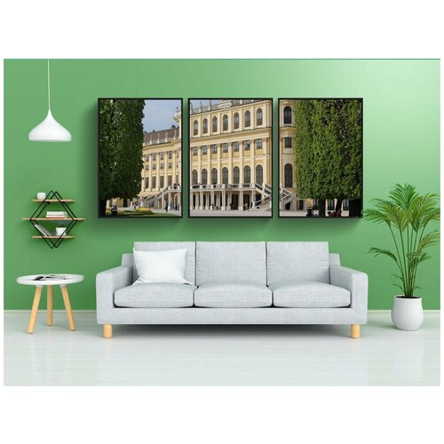 фото Набор модулных постеров для интерьера "вена, парк замка, австрия" 60x90 см. в тубусе, без рамки lotsprints