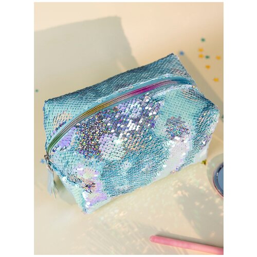 фото Косметичка с пайетками "bright dreams", цвет морская волна михи михи