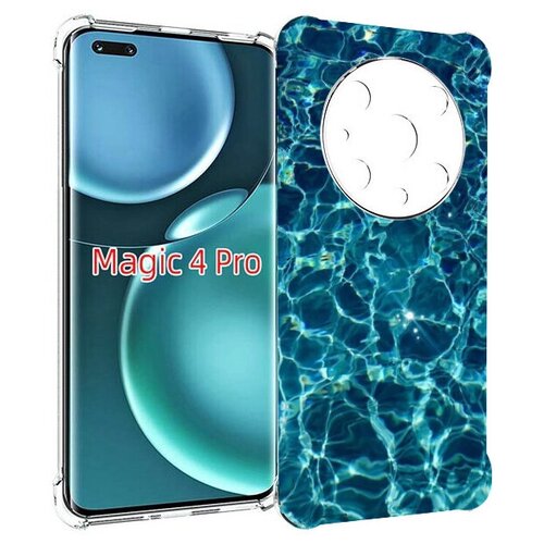 Чехол MyPads красивая голубая вода для Honor Magic4 Pro / Magic4 Ultimate задняя-панель-накладка-бампер