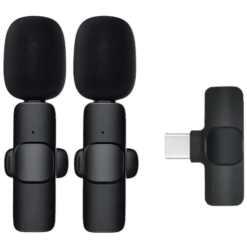 Комплект микрофонов петличных Bluetooth Type-C / Беспроводные петличные микрофоны Wireless Bluetooth Microphones Type-C