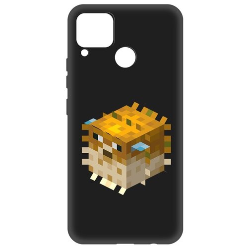 Чехол-накладка Krutoff Soft Case Minecraft-Иглобрюх для Realme C15 черный