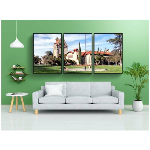 фото Набор модулных постеров для интерьера "сан хосе государственный университет, калифорния, здания" 60x90 см. в тубусе, без рамки lotsprints