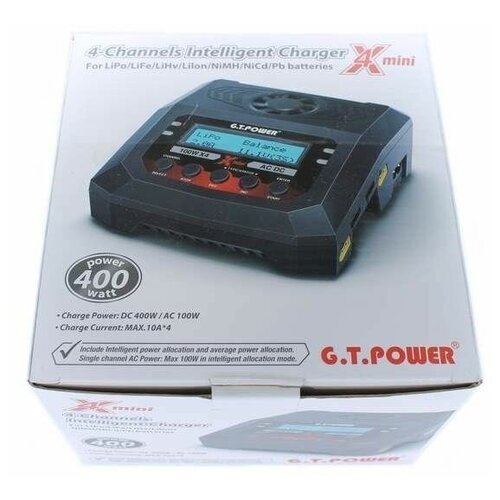 Универсальное зарядное устройство G. T. Power X4MINI us stock hot voltage checker for rc tank truck 1 8s 3 4v 27 2v lipo battery th16857 smt5