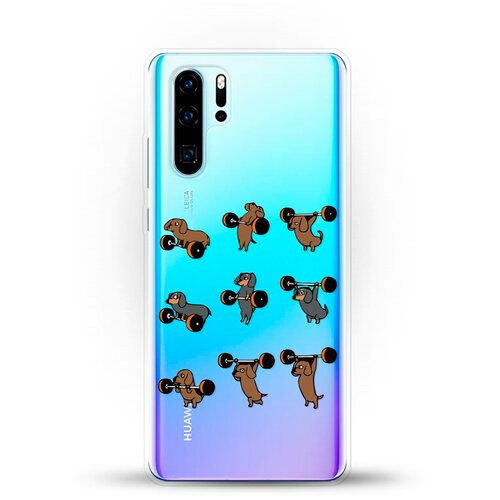 фото Силиконовый чехол спортивные таксы на huawei p30 pro andy & paul