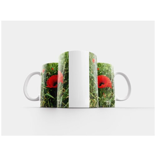 фото Кружка "цветок, мак, природа" 320 мл lotsprints