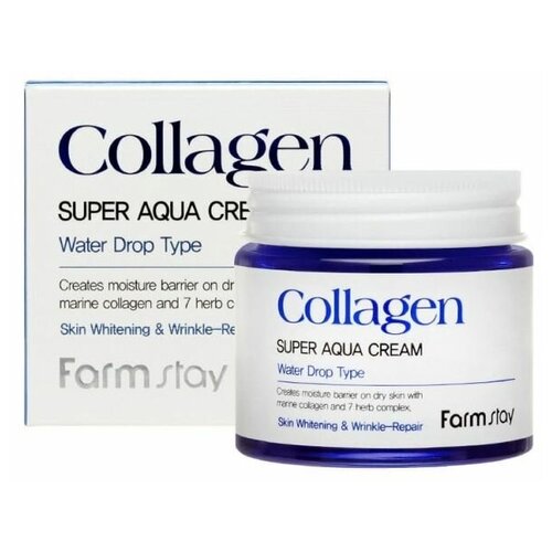 Купить Суперувлажняющий коллагеновый крем для лица Farm Stay Collagen Super Aqua Cream, 80 мл, Farmstay