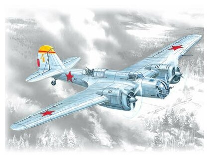 ICM Сборная модель SB 2M-100A WWII Soviet Bomber, 1/72