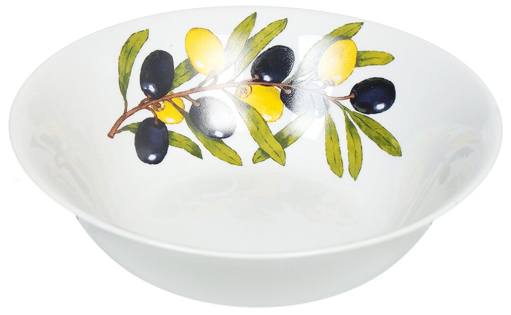 фото Салатник керамика, круглый, 0.68 л, Оливки, Дулевский фарфор, 089402