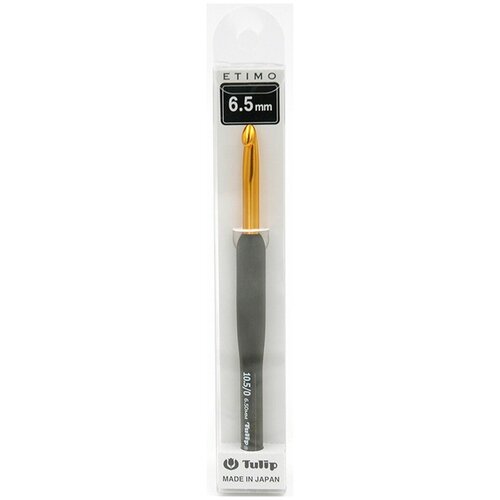 Крючок для рукоделия Tulip Etimo, с ручкой, T15-105e, золотистый, серый, черный, 6,5 мм