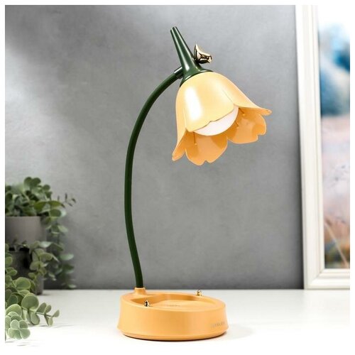 фото Настольная лампа с диммером 16300/1yl led 4вт usb акб 3000-6000к желтый 12,3х12,3х37 см 5448911 risalux