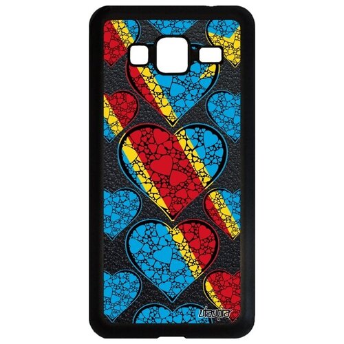 фото Защитный чехол на смартфон // galaxy j3 2016 // "флаг конго киншаса с сердцем" любовь государственный, utaupia, цветной