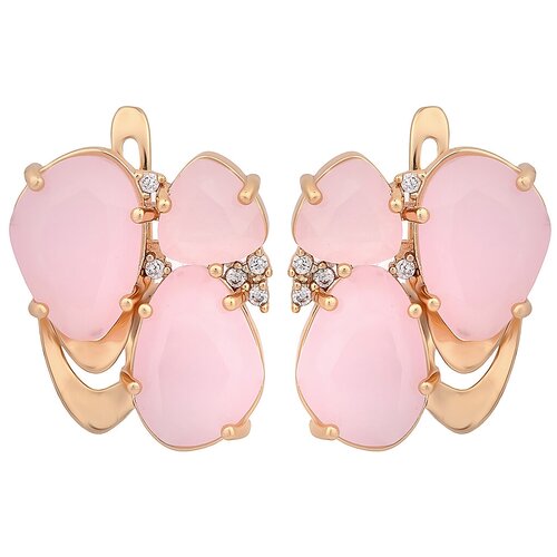 Серьги пусеты Baryshnikov циркон розовый 582₽