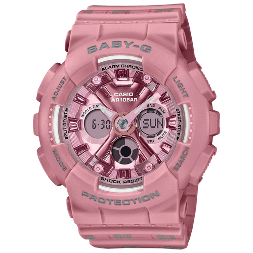 фото Наручные часы casio baby-g японские наручные часы casio baby-g ba-130sp-4a, розовый