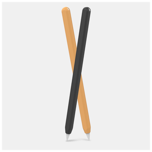 Чехол GOOJODOQ для Apple Pencil 2 (2шт., черный/оранжевый)