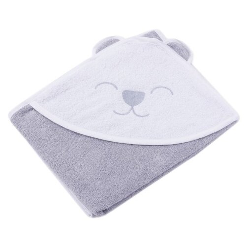 фото Forest kids полотенце cute bear банное 72х100 см grey