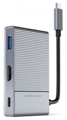 Мульти Хаб HyperDrive GEN2 6-in-1 USB-C Hub серебристый HD-G206