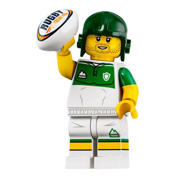 Минифигурка Лего 71025-13 : серия COLLECTABLE MINIFIGURES Lego 19 series ; Rugby Player (Игрок в регби)