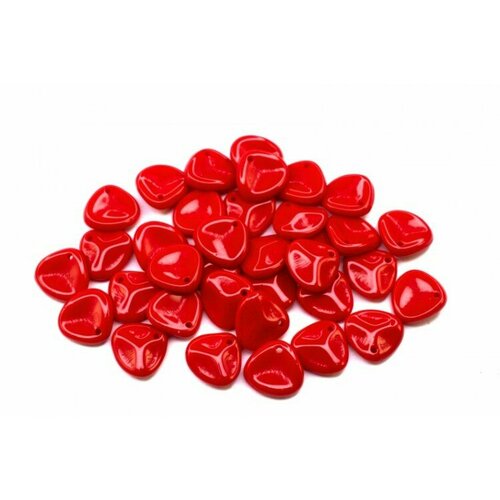 бусины rose petal beads 8мм отверстие 0 5мм цвет 93200 красный непрозрачный 734 006 около 10г около 50шт Бусины Rose Petal beads 8мм, отверстие 0,5мм, цвет 93200 красный непрозрачный, 734-006, около 10г (около 50шт)