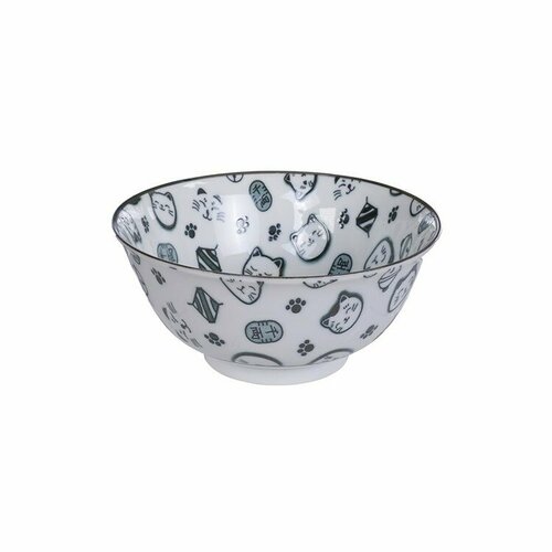 Чаша Kawaii, диаметр 14,8 см, цвет голубой + белый, фарфор, Tokyo Design, Япония, TD15426
