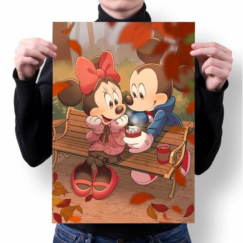 Плакат Mickey Mouse, Микки Маус №20, А2 плакат с секретами новогодние забавы микки маус