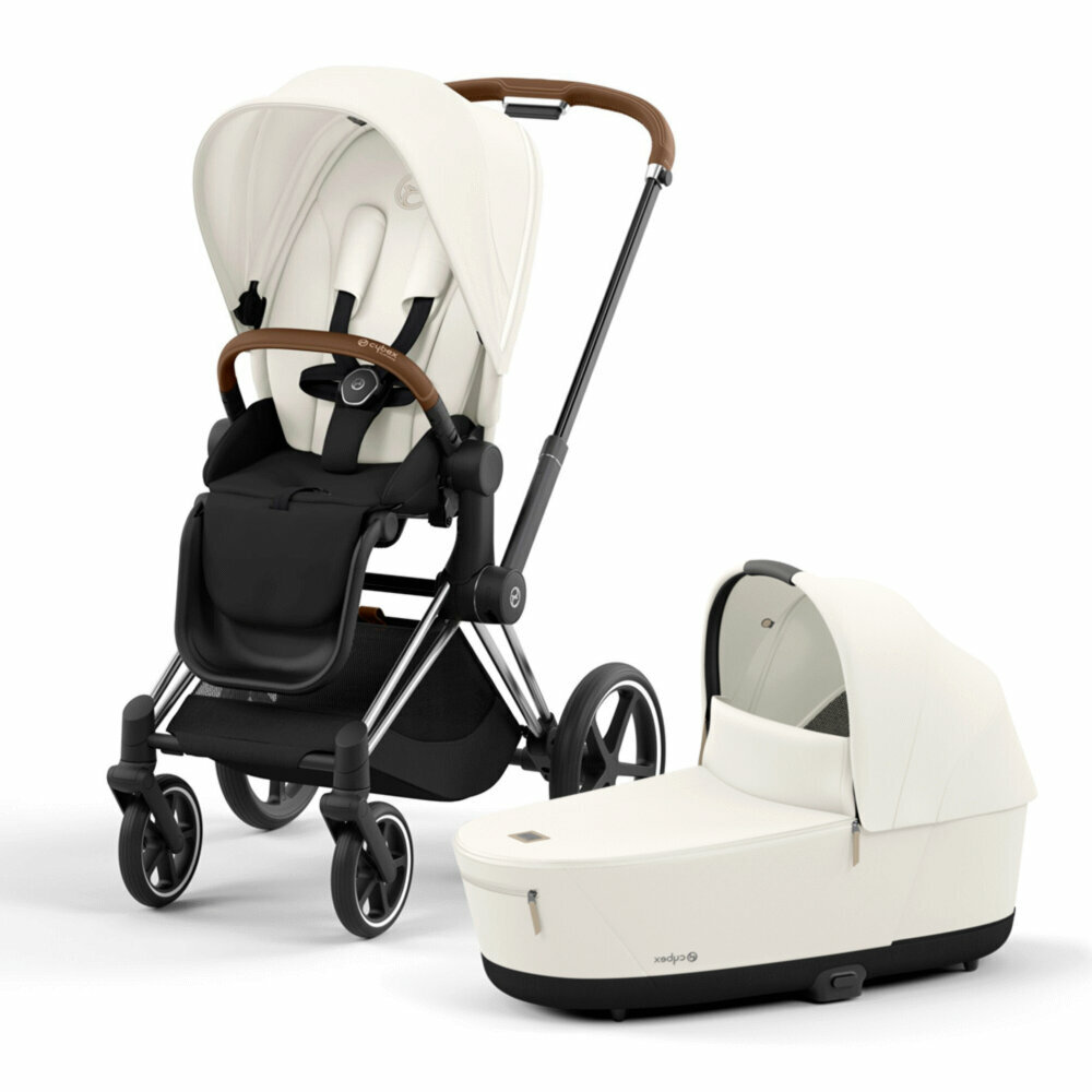 Коляска 2в1 Cybex Priam IV, цвет Off White / Chrome Brown