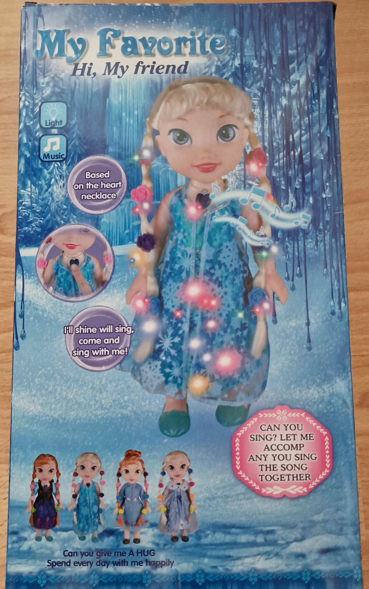 Disney Кукла Эльза Холодное Cердце 35 см, подвижная, свет, звук
