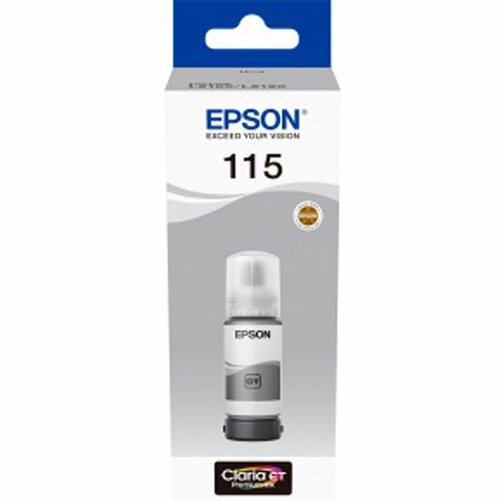 чернила для epson ecotank 115 t07d44a l8160 l8180 100мл yellow myink Контейнер Epson 115 EcoTank с серыми чернилами для L8160/L8180