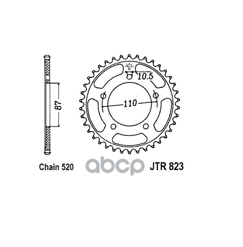 Звезда Мотоциклетная Jt Jtr823.46 JT Sprockets арт. JTR82346