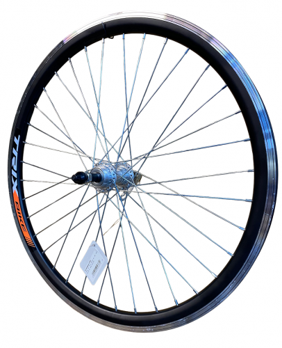Обод велосипедный Trix 24" задний алюминий двойной, втулка: алюминиевая трещотка, эксцентрик серый 00000011091