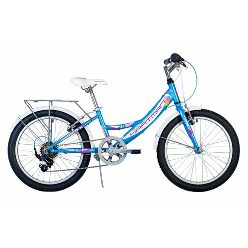 Велосипед Hartman Alba V 20 (2021), голубой/розовый/белый