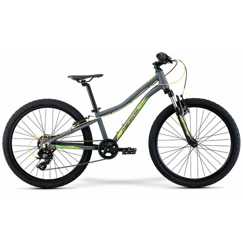 Подростковый велосипед Merida Matts J.24 Eco, год 2023, цвет Серебристый-Зеленый
