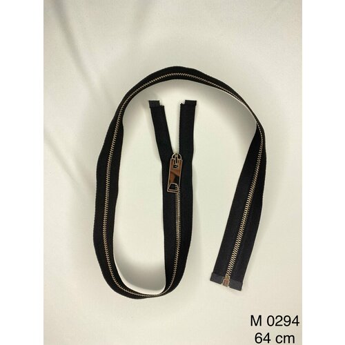 Молния Raccagnin металл, 64см, разъем, черный