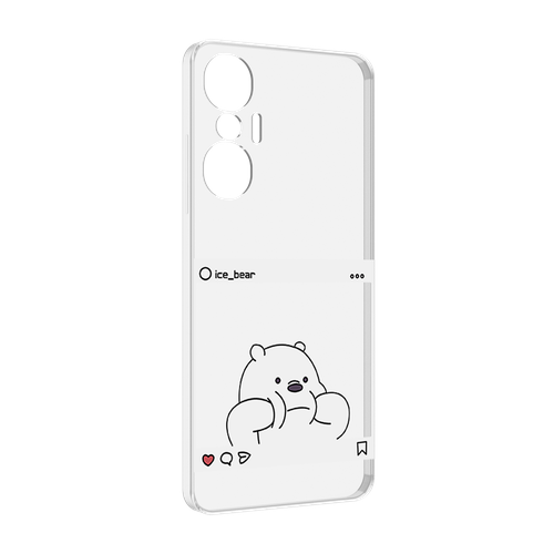 Чехол MyPads ледяной-медведь для Infinix Hot 20S задняя-панель-накладка-бампер