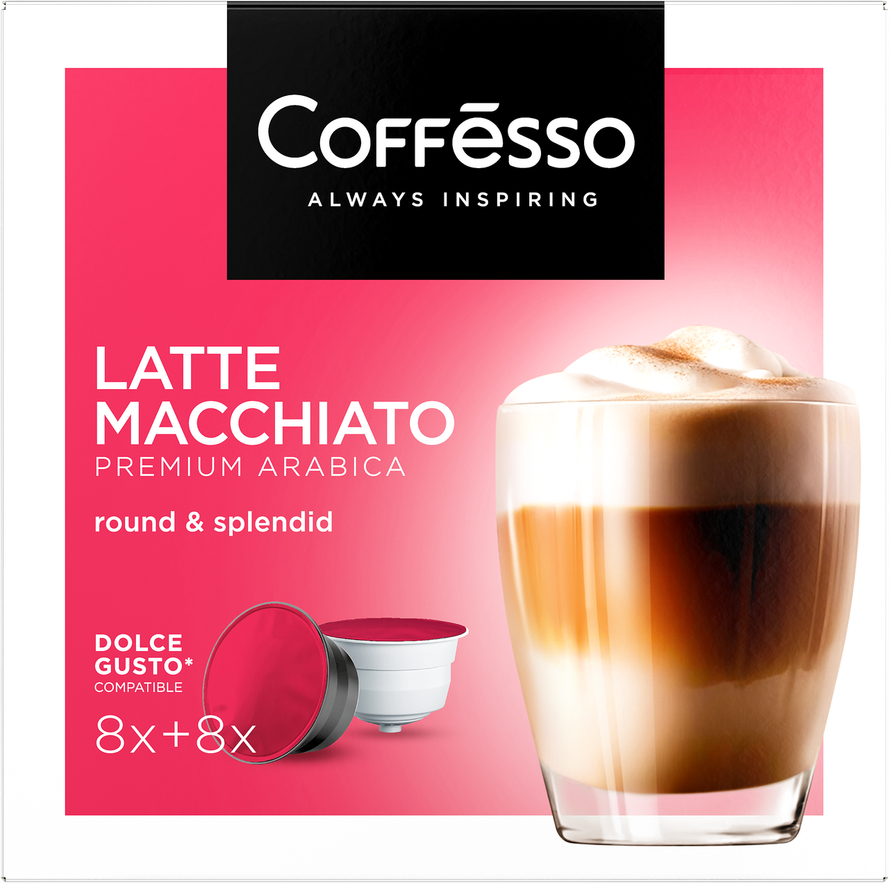 Кофе в капсулах Coffesso Latte Macchiato, 8 + 8 шт.